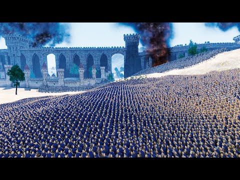 10,000 GOLDEN KNIGHTS LAY SIEGE TO THE EVIL GREAT WALL - UEBS MODS - Ultimate Epic Battle Simulator