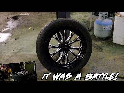 HOW TO PUT A REGULAR TIRE ON A 17 INCH JEGS SSR SPIKE FRONT RIM AND SAVE $220