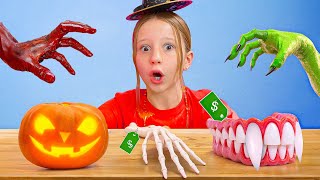 Nastya opens Halloween shop
