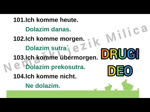 ○● 100 KORISNIH IZRAZA U NEMAČKOM JEZIKU ZA POČETNIKE OD NULE ●DRUGI DEO