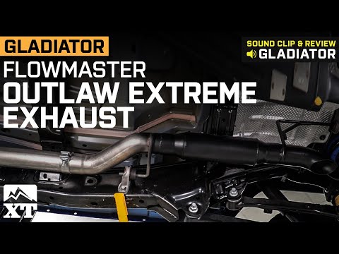 Jeep Gladiator JT Flowmaster Outlaw Extreme Single Exhaust System with Black Tip Review & Install