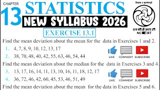 Exercise 13.1 | Ch 13 Statistics | Class 11 Maths | New Syllabus @MannKiGanit