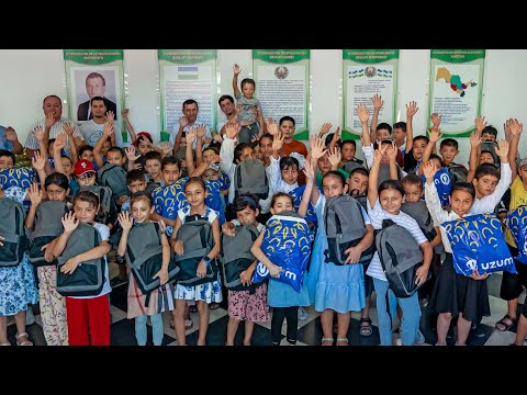 Maktab o'quvchilari uchun kantselyariya buyumlari bilan 1300 dona ryukzak