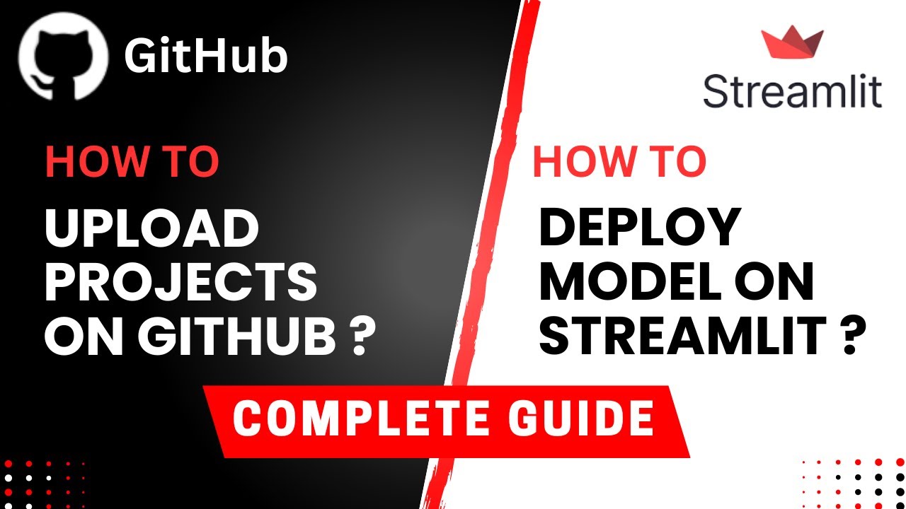 how to upload project on GitHub repository & how to deploy project on Streamlit | Live Demo Tutorial