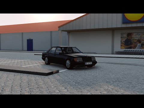 First drift training on polish roads with mercedes w124