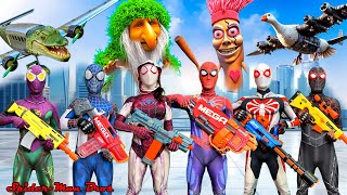 7 SPIDER-MAN Bros Meet TUNG TUNG TUNG Team Brainrot in EPIC Battle (Mystery POV )