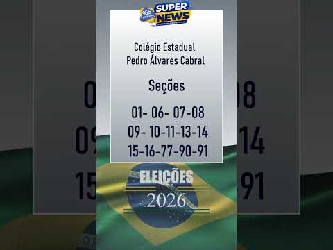 ELEIÇÕES 2026 Confira os locais e as seções eleitorais para votação em Abadia dos Dourados