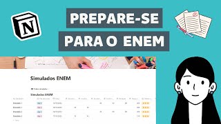 Acertos por simulado（00:03:54 - 00:05:46） - Como estudar para o ENEM com Notion | Acompanhe seu desempenho nos simulados!