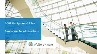CCH® ProSystem fx®: Government Form Instructions