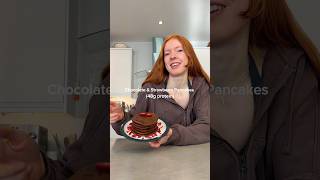 choc & strawberry protein pancakes recipe (48g protein!!)🍓🥞