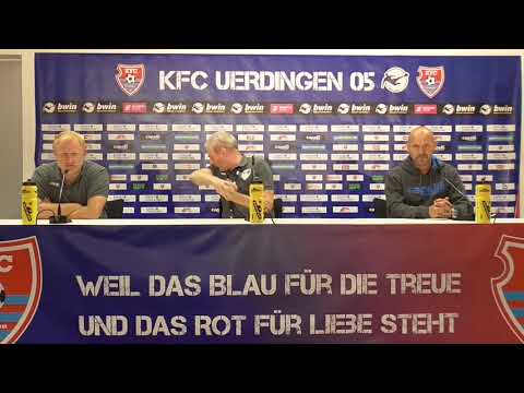 Uerdingerblock KFC Uerdingen 05 - SV Waldhof Mannheim Pressekonferenz