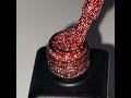 Reforma gel varnish, Alfa (New Year's red with small sparkles), 10 ml