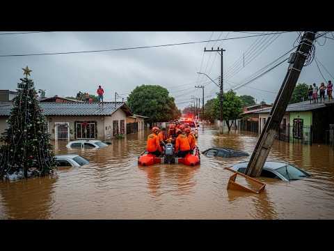 CAOS em RS! CHUVAS DEVASTADORAS superam 150 mm e provocam estragos e bloqueios na Região Central!