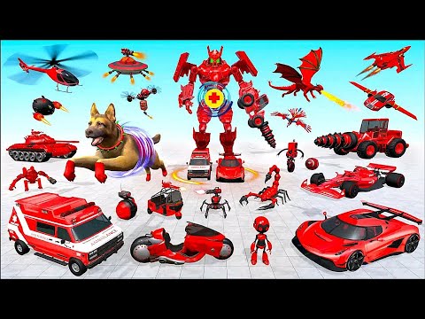 Ambulance Transforming Robot Rescue Crime City Robot Car Transform Game - Android GamePlay