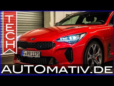 Kia Stinger GT (2018) mit 370 PS Nachtfahrt - Voll-LED Scheinwerfer und 0-100 Km/h Beschleunigung