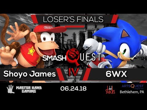 SmashQuest IV -  Shoyo James (Diddy Kong) vs 6WX (Sonic) - Loser's Finals