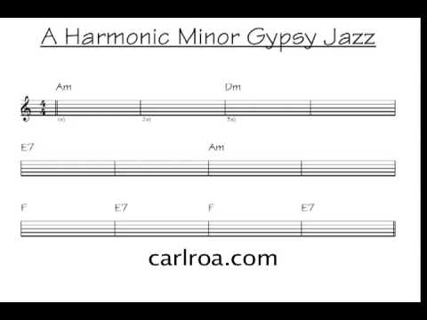 Gypsy Jazz Backing Track - A Harmonic Minor