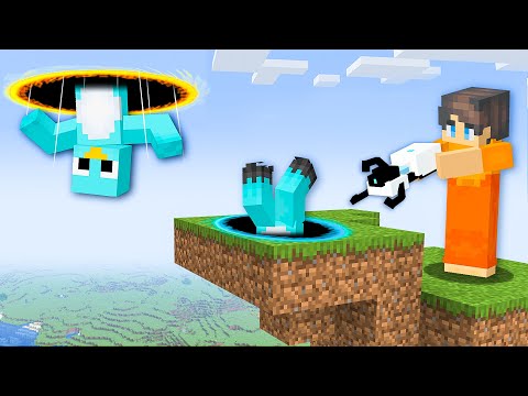 Using PORTAL GUN MOD to Prank My Friend in Minecraft