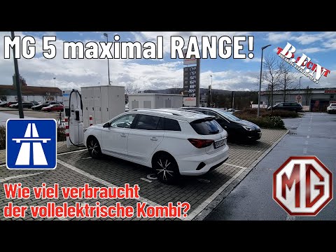 MG 5 Max. RANGE LUXURY: Was verbraucht der vollelektrische Kombi auf der Autobahn?