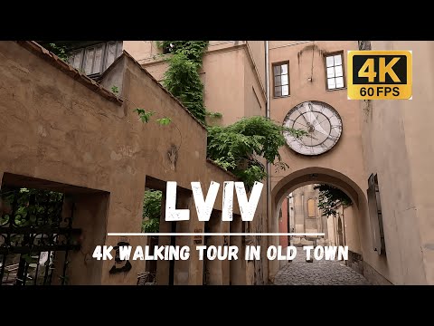 Autumn Walk in Lviv Old Town 🍂 Ukraine 🇺🇦| Cloudy Streets, Historic Landmarks & Hidden Gems | 4K