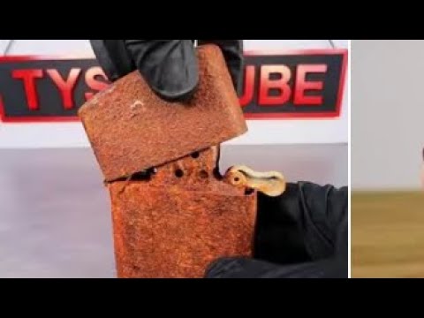 Huge bismuth Lighter - Restoration       #restore #rusty #asmr #antique #satisfying