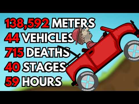 I 100%'d HILL CLIMB RACING... It was INSANE