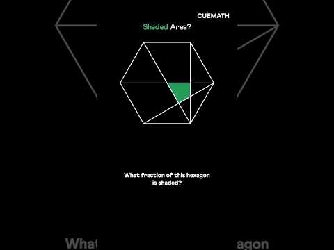 Shaded area — split the hexagon