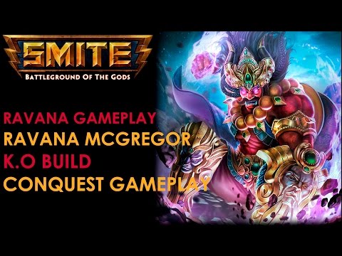 RAVANA MCGREGOR ONE HIT K.O -SMITE PS4- (RAVANA BUILD) CONQUEST GAMEPLAY