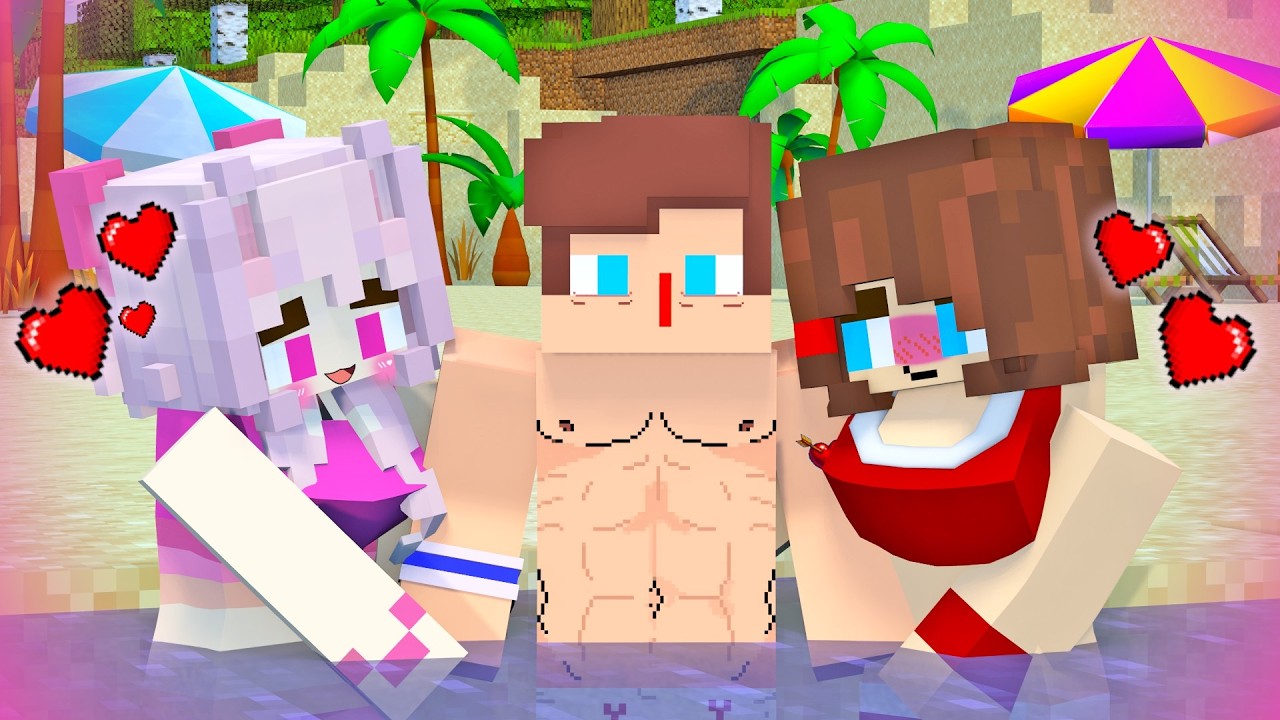MAIZEN : JJ Beach Love story?! - Minecraft Animation JJ & Mikey