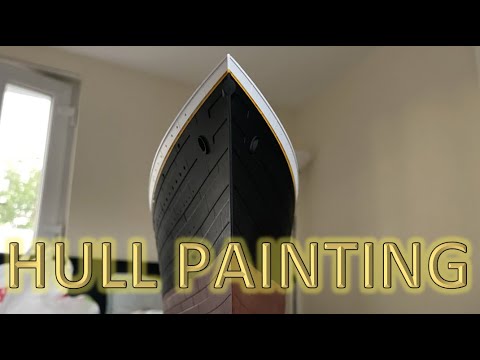 Radio Control Trumpeter 1:200 Titanic Build Part 7 - Hull Painting