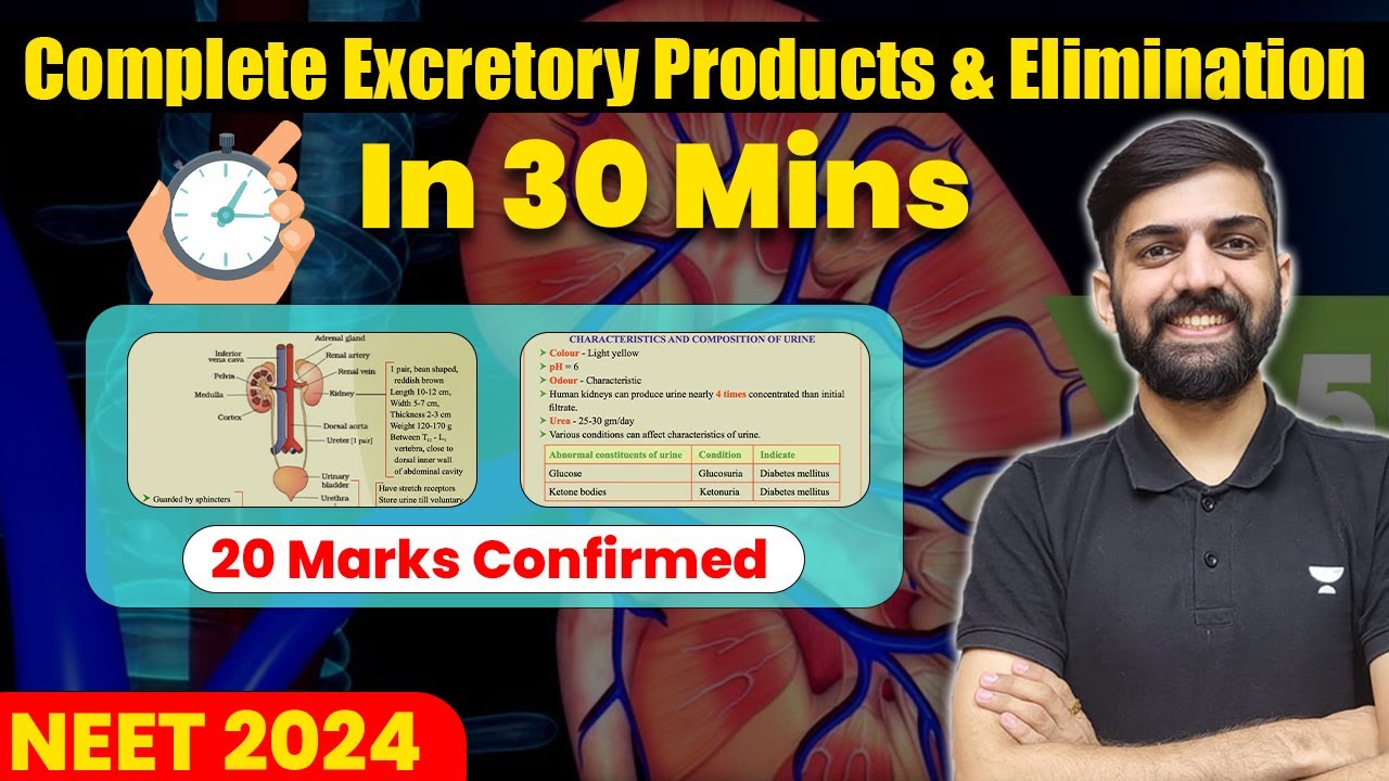 🔥 Excretory Products & Elimination One shot | 30 minutes Series| 20 marks guaranteed | NEET | Anmol