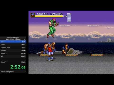 Streets of Rage 3 -- Skate speedrun on Hard (56:39) 1st place!