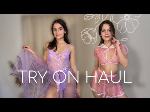 [4K] Transparent Clothes Try-on Haul with Emilia | Sheer lingerie