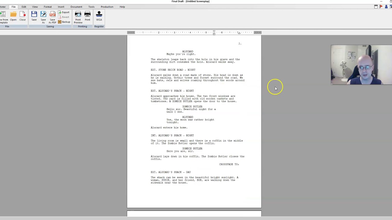 How to Import a Script into Final Draft from a Word Processing Program