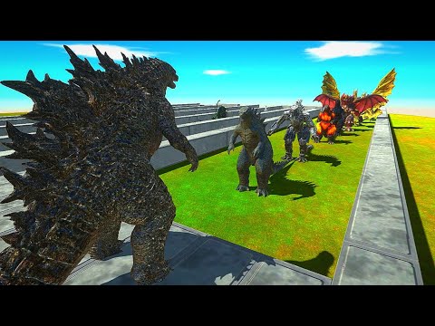 GODZILLA 2021 DEATH RUN - Animal Revolt Battle Simulator