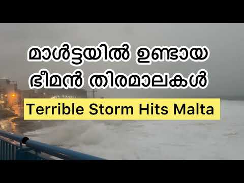 Terrible Storm Hits Malta #strom #malta #sea #bigwaves #2026 #january
