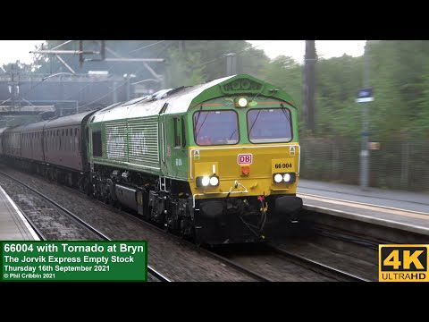 66004 with Tornado at Bryn - 16th September 2021