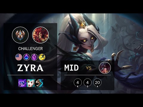 Zyra Mid vs Akali - NA Challenger Patch 10.18