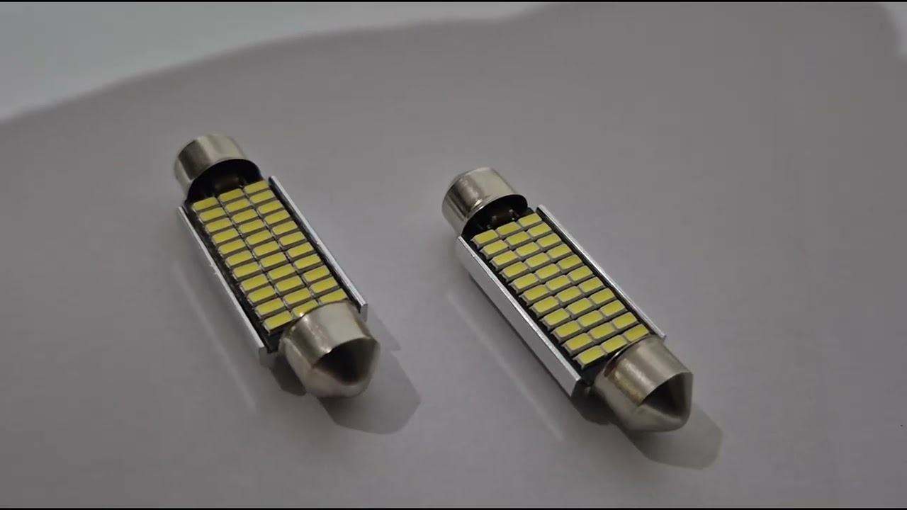 Сигнальная лампа Niken C5W 12V LED 41мм (2шт) Video 1