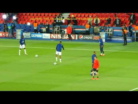 PSG / Réal Madrid 18.09.2019 : 3-0 (C1 J1) 2/5 : Echauffement des 2 équipes