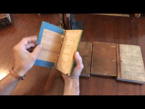 Education in America 1823-1837 Lot of 5 early school books wooden covers Noah Webster Spelling