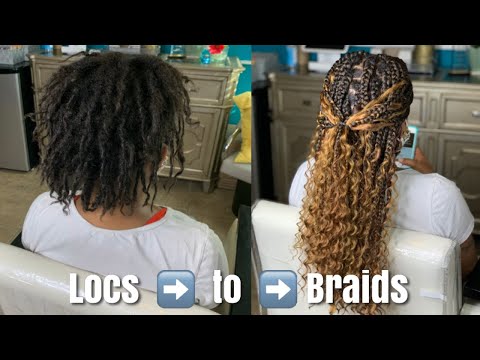 Goddess Braids Over Locs