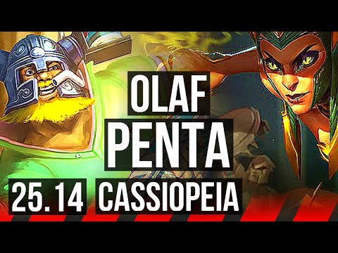 OLAF vs CASSIOPEIA (TOP) | Penta, 5k comeback, 51k DMG, Legendary, 19/5/17 | EUW Master | 25.14