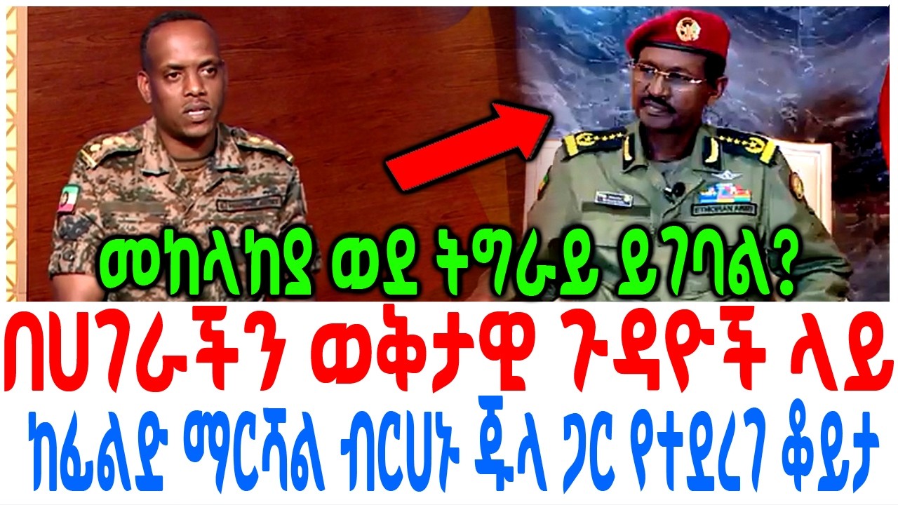 በሀገራችን ወቅታዊ ጉዳዮች ላይ ከፊልድ ማርሻል ብርሀኑ ጁላ ጋር የተደረገ ቆይታ