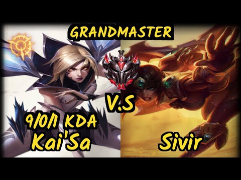 Rikara (KAI'SA) vs SIVIR - 9/0/1 KDA BOTTOM ADC GAMEPLAY - NA Ranked GRANDMASTER