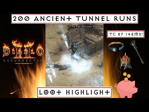 200 Ancient Tunnel Runs: Diablo 2 Resurrected | Loot Highlights