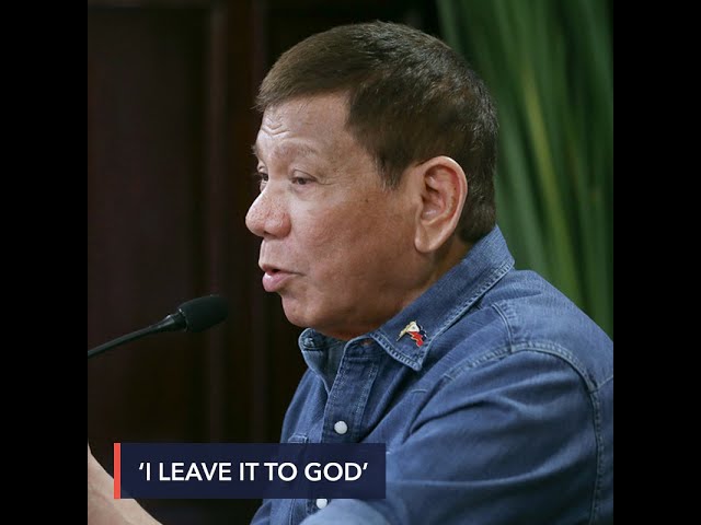 Running for VP? Duterte again says ‘I leave it to God’