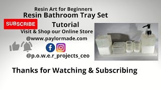Resin Bathroom Set Tutorial