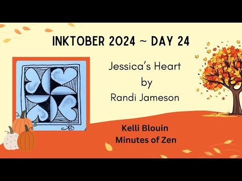 Inktober 2024 - Zentangle© - Day 24 - Jessica's Heart