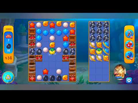 фишдом 2022  #  10691 уровень - прохождение без бустеров # Fishdom,   10691  level - no Boosters.
